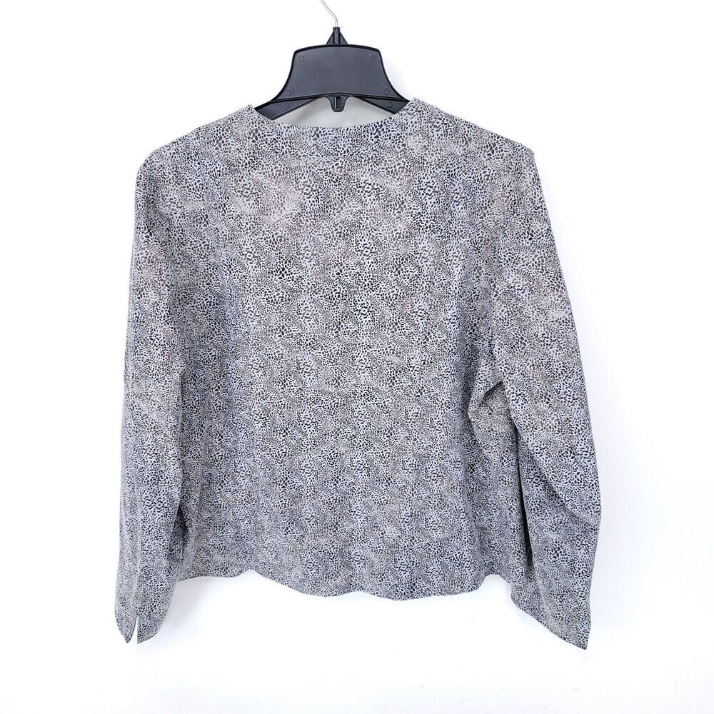 JM Collection Black and White Printed Lightweight Jacket - Picture 2 of 7